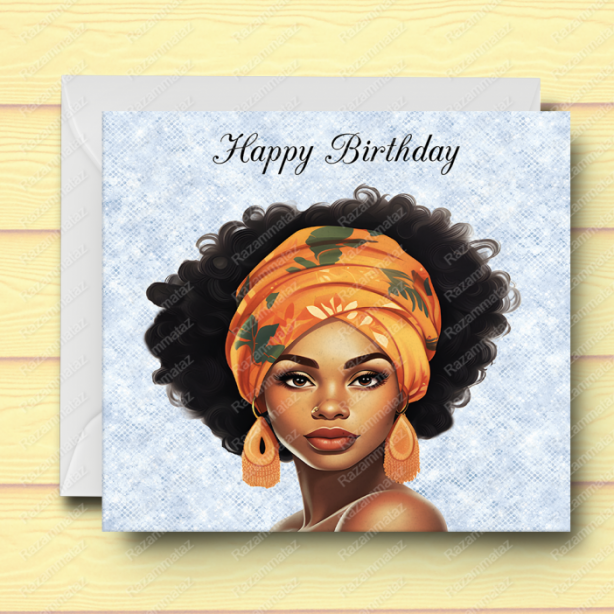 Black Woman Birthday Card D2